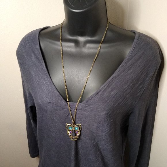 Colorful Owl Necklace - Picture 1 of 13